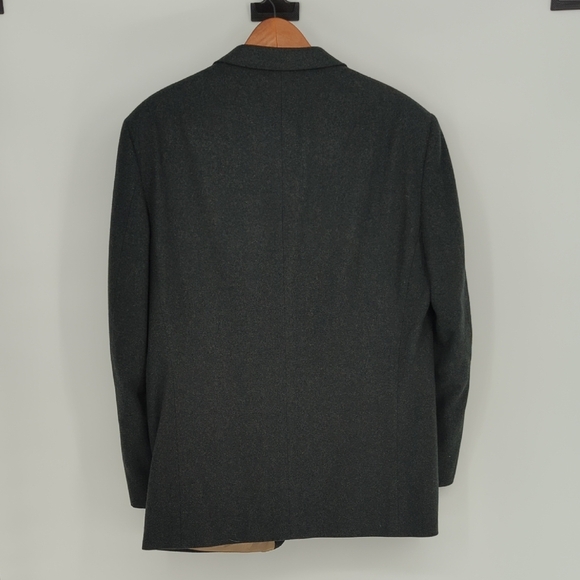 19924 Oscar de la Renta Two Button Blazer Green size 42R preppy Business casual - Picture 2 of 10